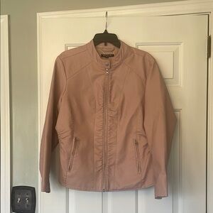 Baccini Blush Pink Leather Jacket